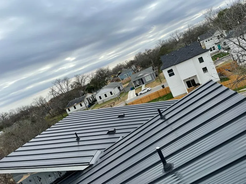 Standing seam metal roof panels with vents for Skylight Repair in Old Westbury